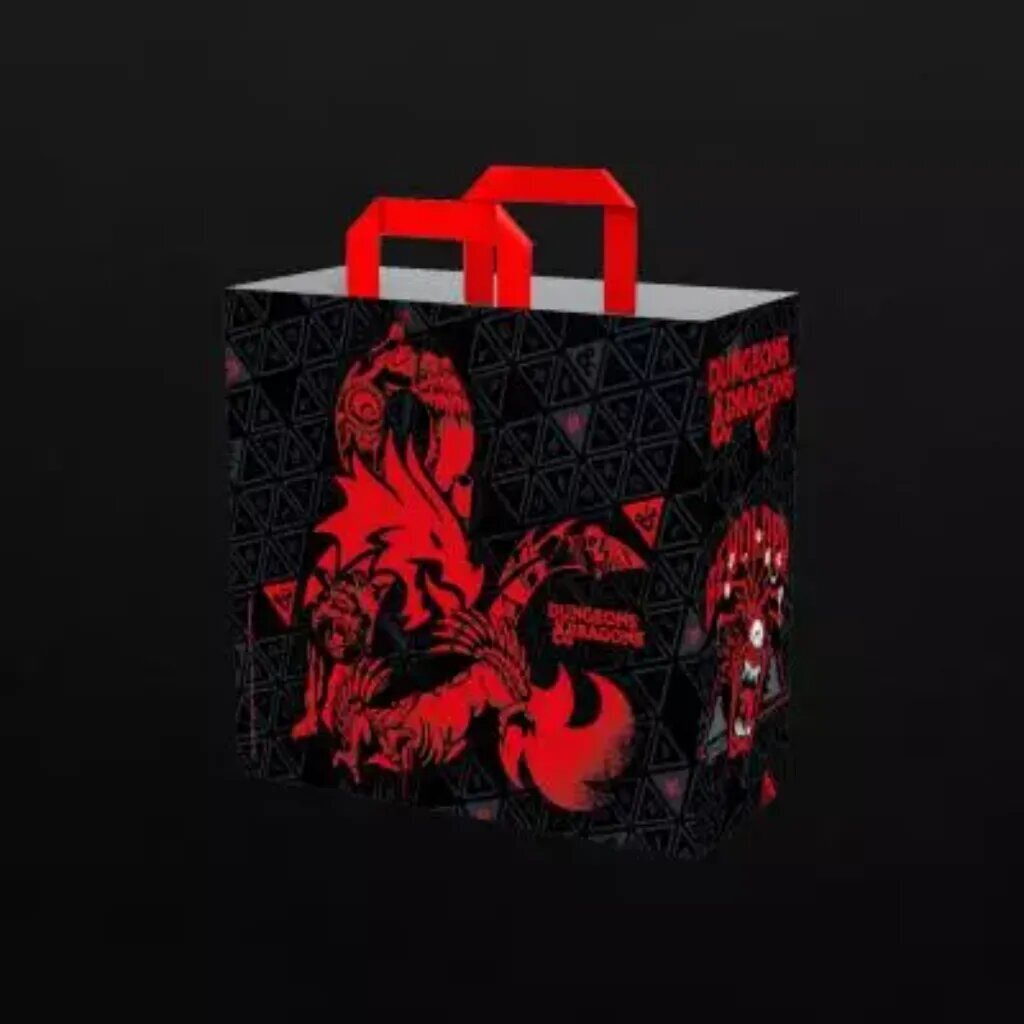 Konix ostoskassi Dungeons & Dragons hirviösuunnittelulla 40x45x20cm musta-punainen hinta ja tiedot | Pelien oheistuotteet | hobbyhall.fi