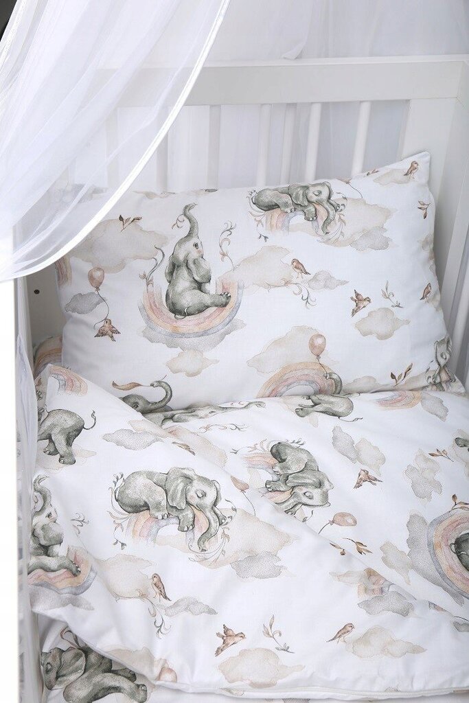 Babymam lasten vuodevaatteet setti Elephant dream, 135x100, 2 osaa hinta ja tiedot | Vuodevaatteet lapsille | hobbyhall.fi