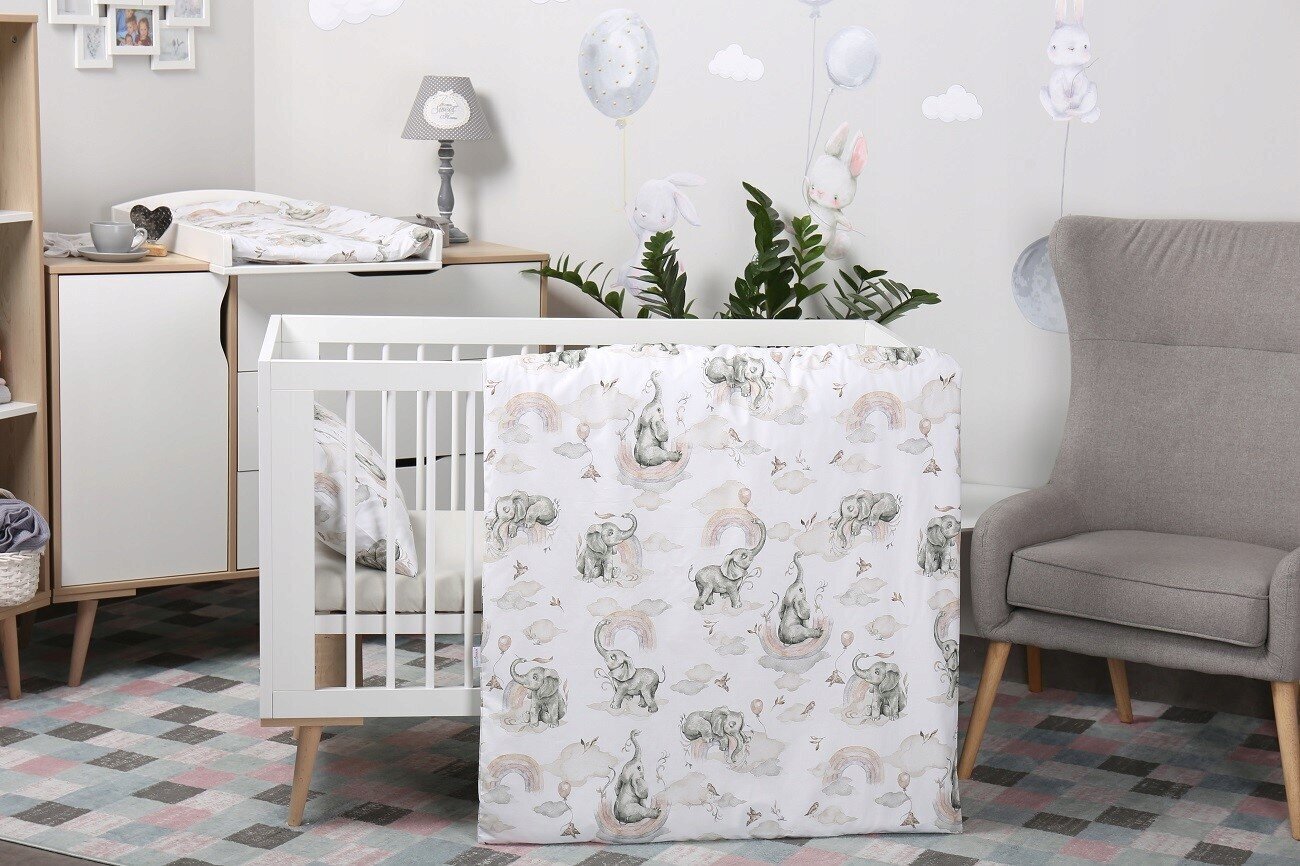 Babymam lasten vuodevaatteet setti Elephant dream, 135x100, 2 osaa hinta ja tiedot | Vuodevaatteet lapsille | hobbyhall.fi