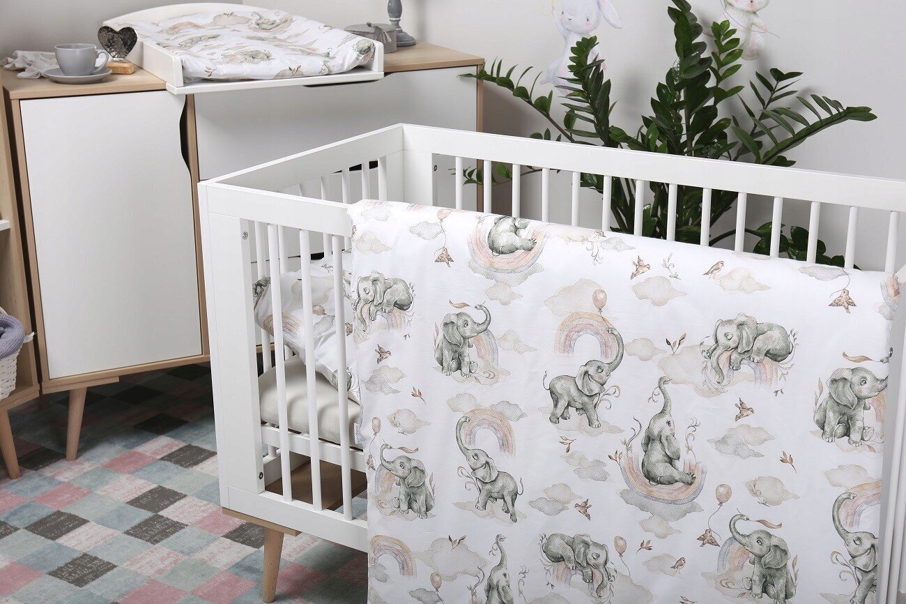 Babymam lasten vuodevaatteet setti Elephant dream, 135x100, 2 osaa hinta ja tiedot | Vuodevaatteet lapsille | hobbyhall.fi