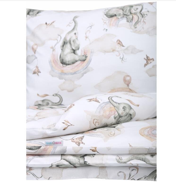 Babymam lasten vuodevaatteet setti Elephant dream, 135x100, 2 osaa hinta ja tiedot | Vuodevaatteet lapsille | hobbyhall.fi