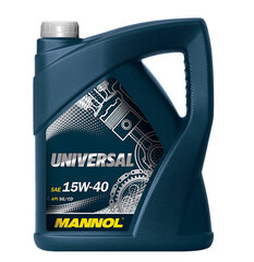 Mannol 7405 Universal 15W-40 moottoriöljy, 5 l hinta ja tiedot | Moottoriöljyt | hobbyhall.fi