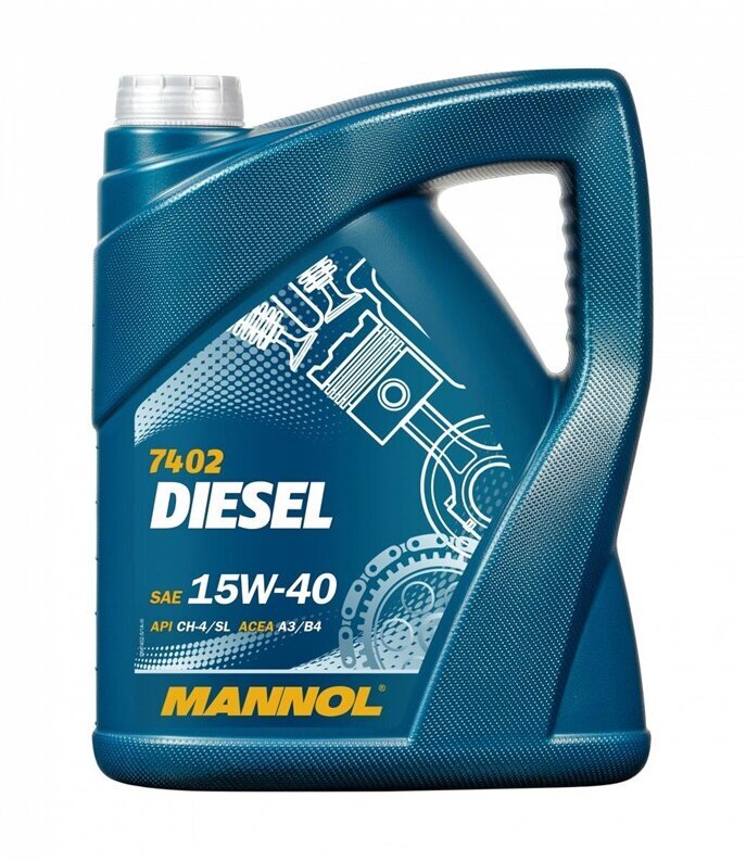 Auton moottoriöljy Mannol Diesel, 15W-40, 5l hinta ja tiedot | Voiteluöljyt ja -nesteet | hobbyhall.fi