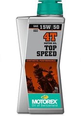 Motorex Top Speed ​​​​4T 15W50 öljy, 1L hinta ja tiedot | Moottoriöljyt | hobbyhall.fi