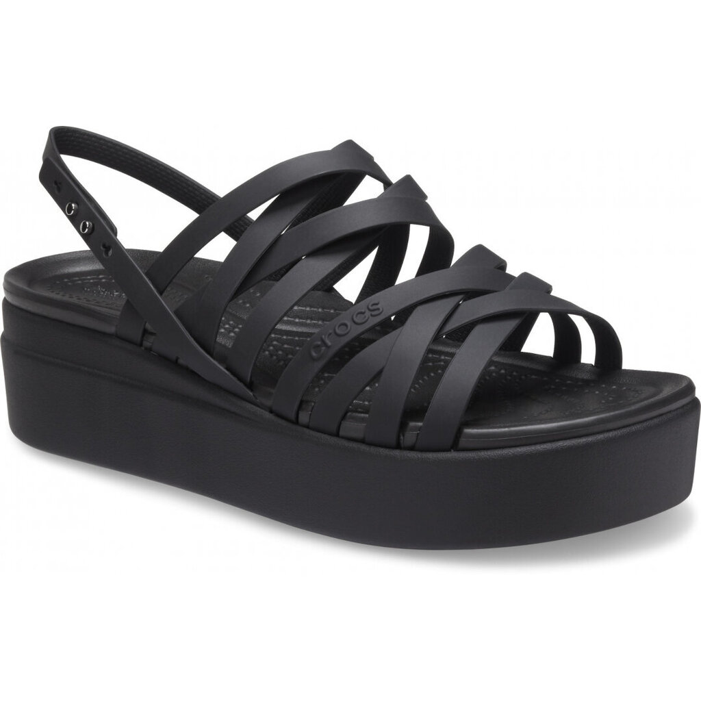 Naisten sandaalit Crocs™ Brooklyn Strappy Low Wedge, musta hinta ja tiedot | Naisten avokkaat ja sandaalit | hobbyhall.fi