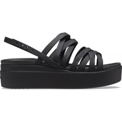 Naisten sandaalit Crocs™ Brooklyn Strappy Low Wedge, musta hinta ja tiedot | Naisten avokkaat ja sandaalit | hobbyhall.fi