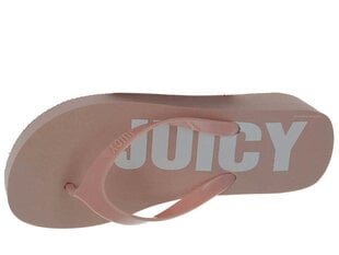 JUICY COUTURE Naisten ERIKA RUBBER/EVA vaaleanpunaiset kevyet flip flopsit hinta ja tiedot | Naisten sandaalit ja tossut | hobbyhall.fi