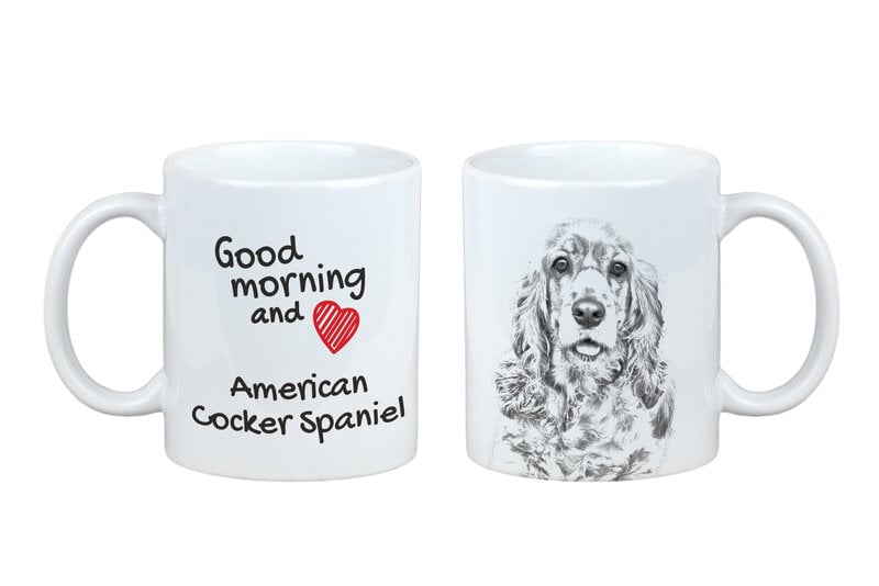 American Cocker Spaniel - koira-muki, valokuvamuki, Art-Dog -brändin personoitu lahja