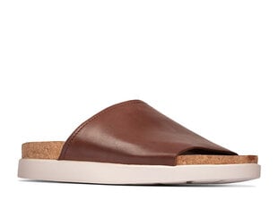 CLARKS Men's Sunder Slide ruskeat nahkaiset flip-flopit hinta ja tiedot | Miesten sandaalit ja tossut | hobbyhall.fi