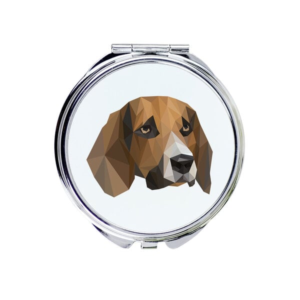 Beagle - peili kuva ja geometrinen merkki Art-Dog-merkiltä