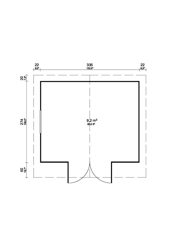 Pihamökki Alabama 28 mm hinta ja tiedot | Piharakennukset | hobbyhall.fi