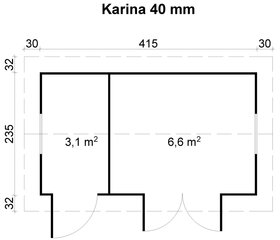 Pihavaja Karina, lasi-ikkunat hinta ja tiedot | Piharakennukset | hobbyhall.fi