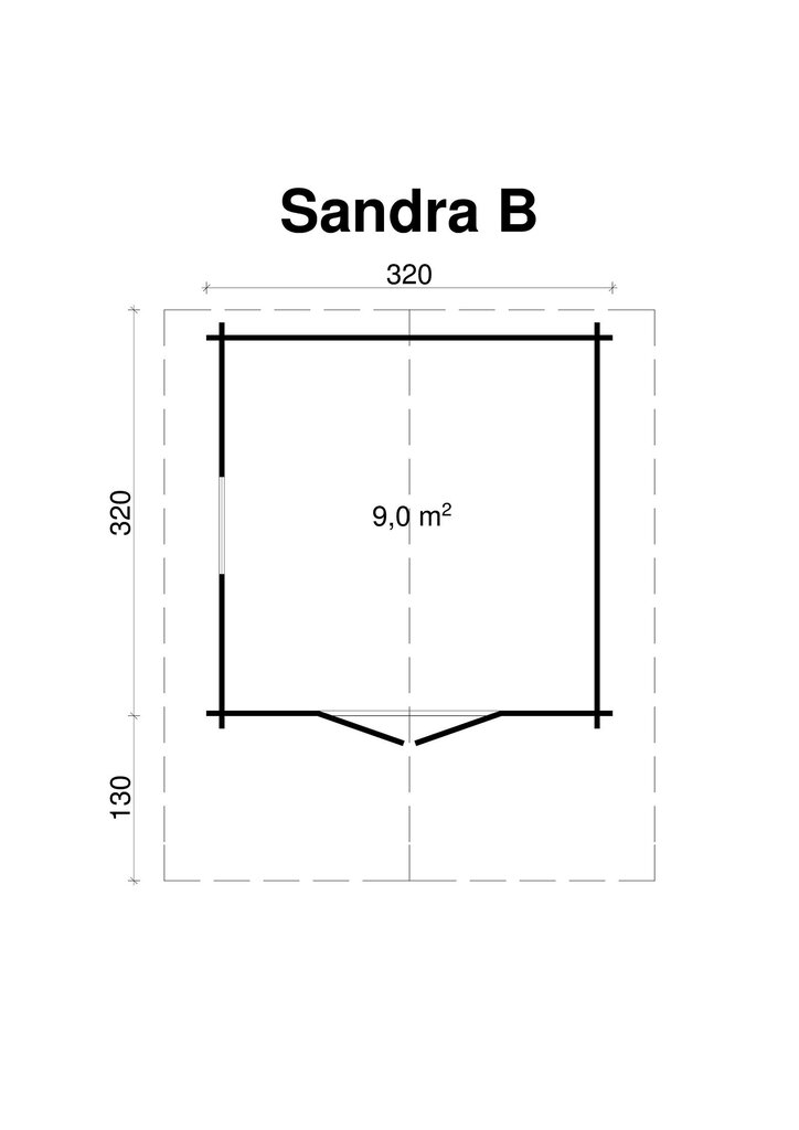 Pihamökki Sandra B, ovi ja ikkunat kaksinkertaisilla laseilla hinta ja tiedot | Piharakennukset | hobbyhall.fi