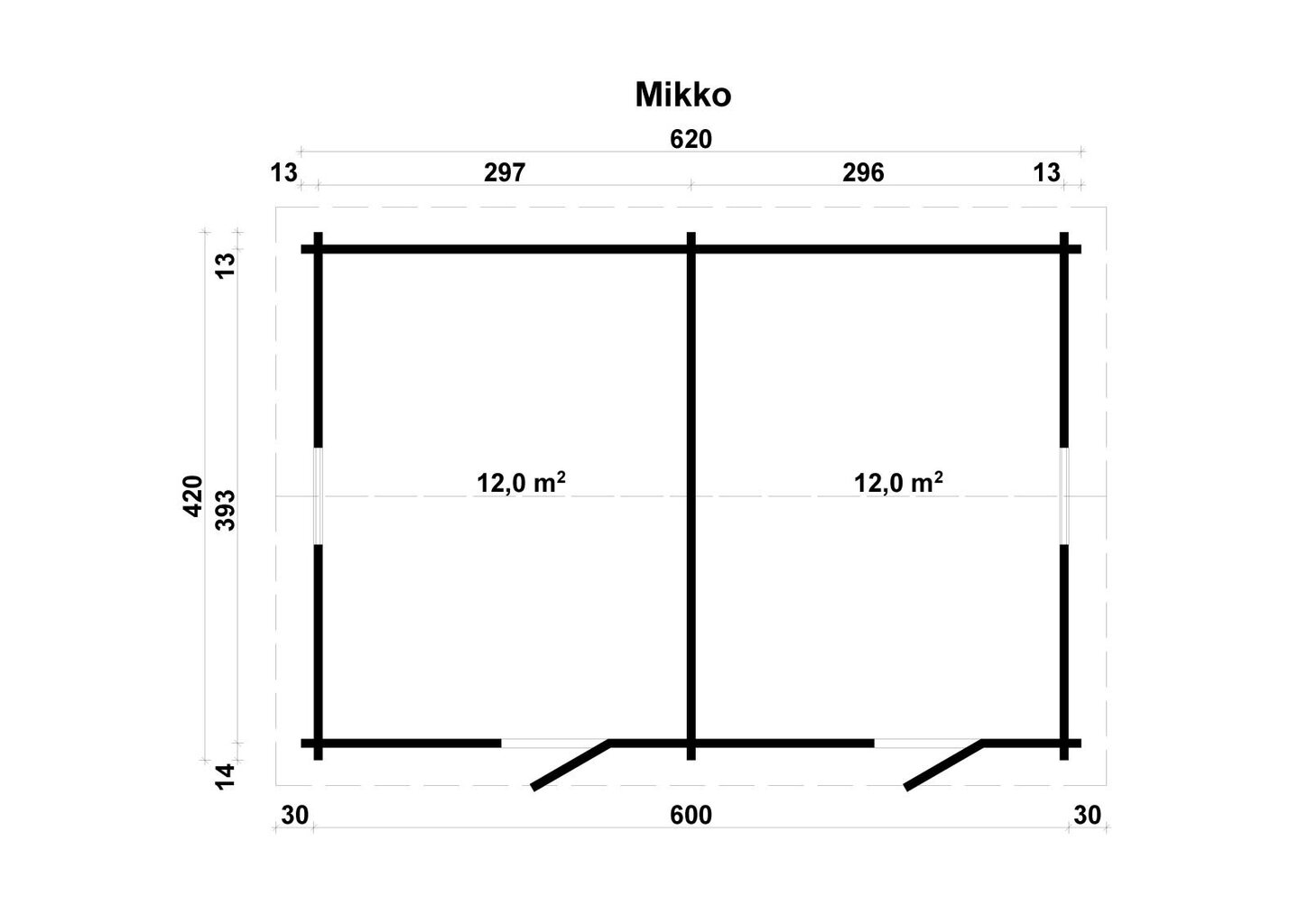 Pihamökki Mikko, 70 mm hinta ja tiedot | Piharakennukset | hobbyhall.fi