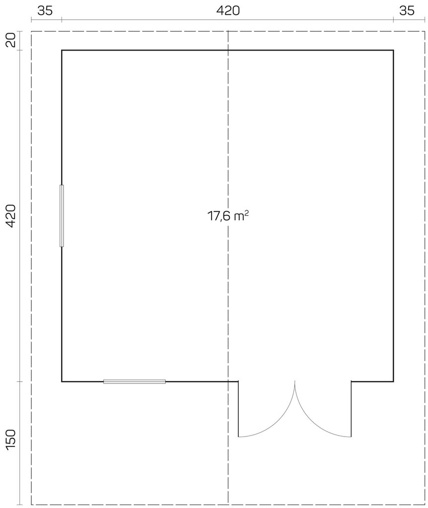 Pihamökki Gotland A 70 mm hinta ja tiedot | Piharakennukset | hobbyhall.fi