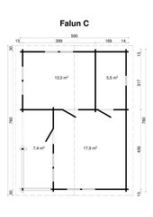 Pihamökki Falun C 70 hinta ja tiedot | Piharakennukset | hobbyhall.fi