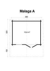 Pihamökki Malaga A 70 mm hinta ja tiedot | Piharakennukset | hobbyhall.fi