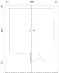 Pihamökki Malaga B 70 mm hinta ja tiedot | Piharakennukset | hobbyhall.fi