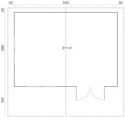 Pihamökki Göteborg C 70 mm hinta ja tiedot | Piharakennukset | hobbyhall.fi