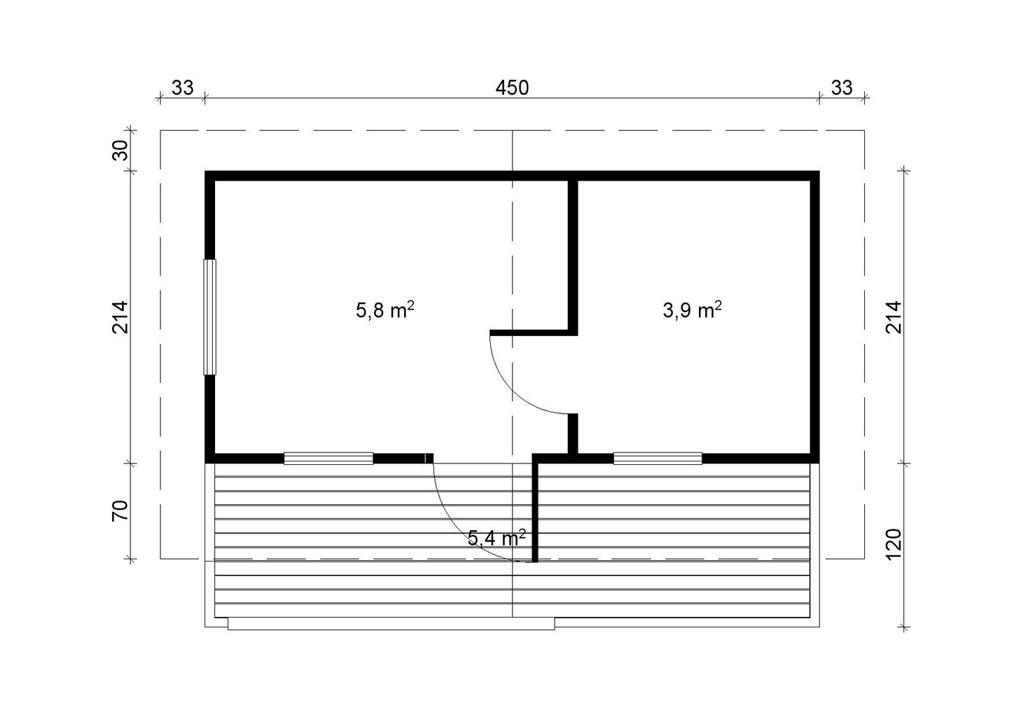 Terassillinen pihasauna Piha-Tuuri 15 hinta ja tiedot | Piharakennukset | hobbyhall.fi