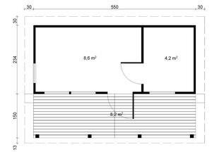 Pihasauna Moderni 19 hinta ja tiedot | Piharakennukset | hobbyhall.fi