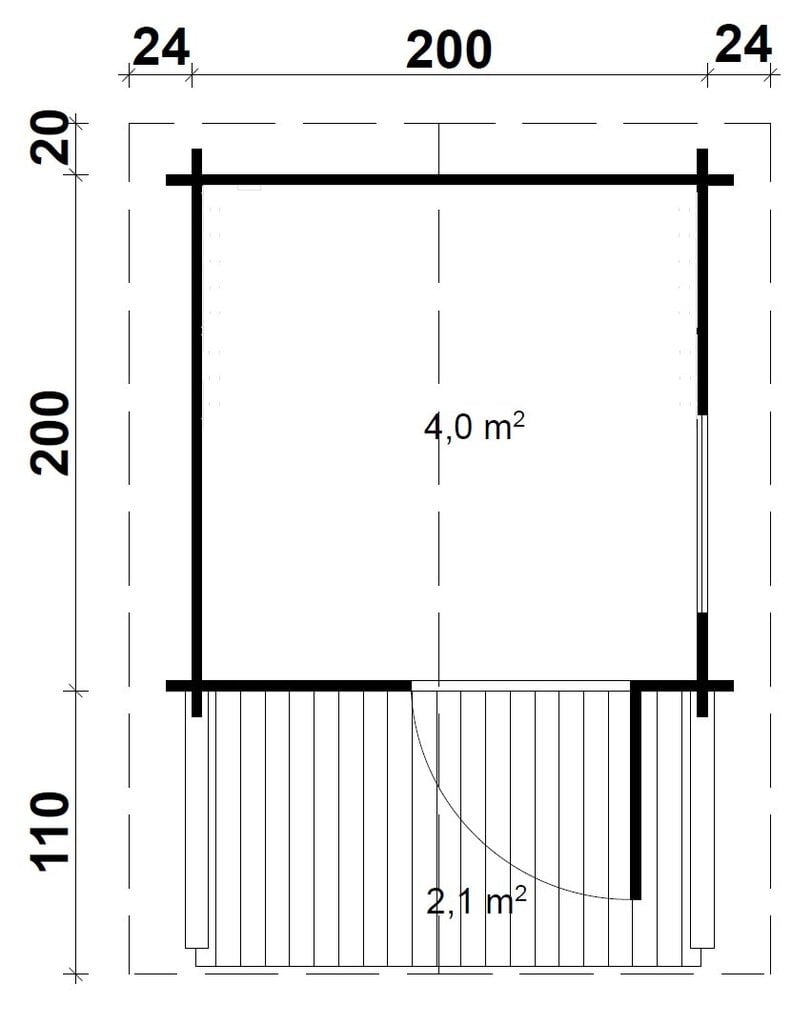 Terassillinen sauna Niklas hinta ja tiedot | Piharakennukset | hobbyhall.fi