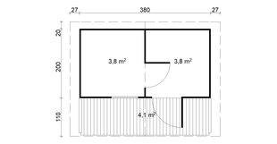 Terassillinen sauna Hannu hinta ja tiedot | Piharakennukset | hobbyhall.fi