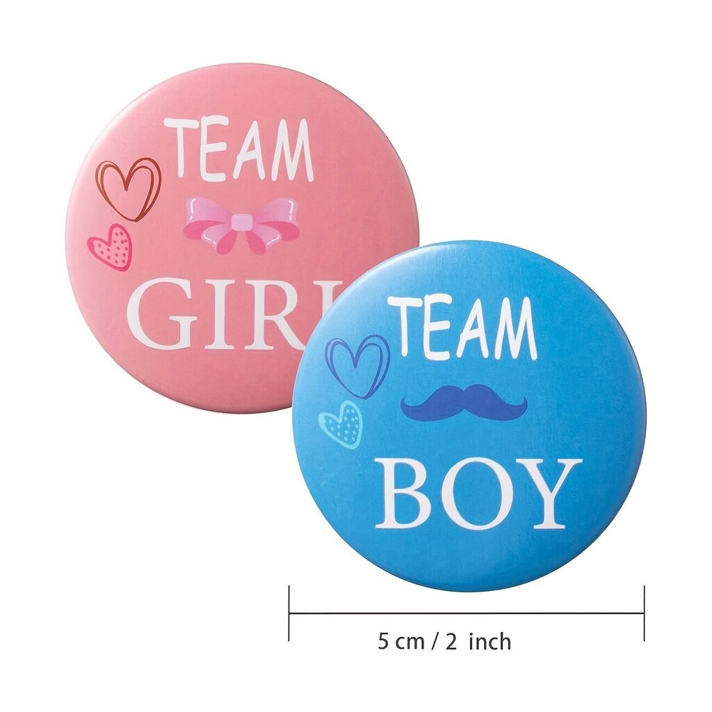 Gender Reveal Button Pins 35101, 12 kpl. hinta ja tiedot | Muut hauskat lahjaideat | hobbyhall.fi