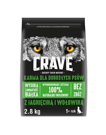 Crave suaugusiems šunims su ėriena ir jautiena 2,8 kg hinta ja tiedot | Koiran kuivaruoka | hobbyhall.fi