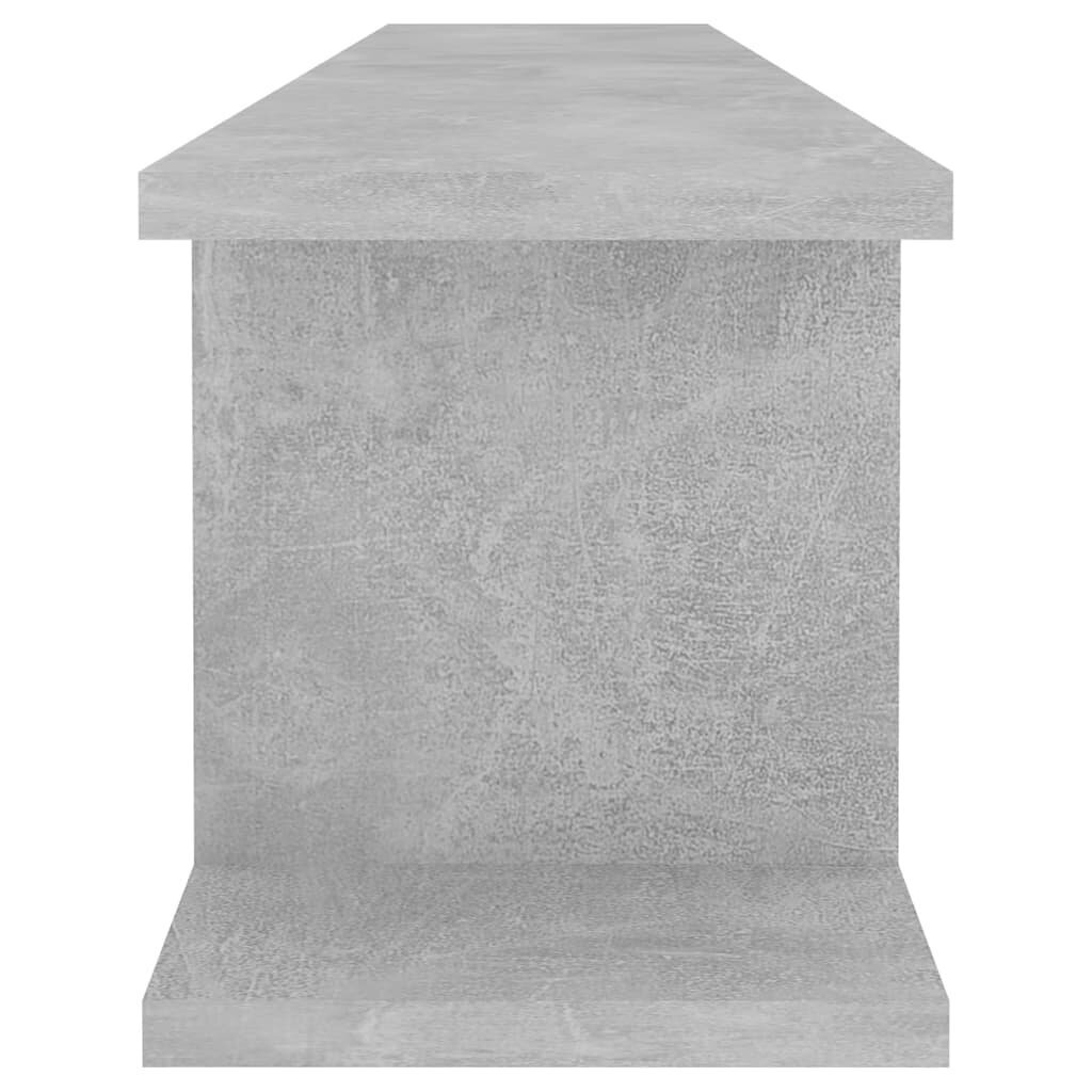 vidaXL Seinähyllyt 2 kpl betoninharmaa 105x18x20 cm lastulevy hinta ja tiedot | Hyllyt | hobbyhall.fi