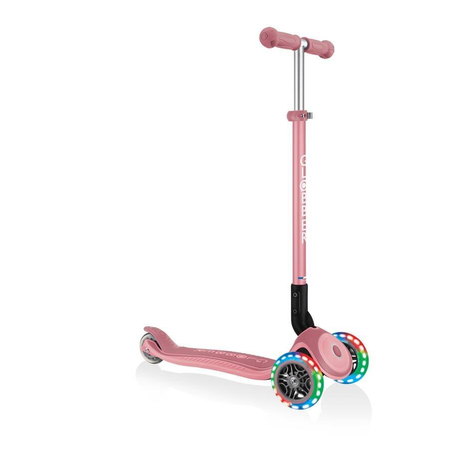 Skootteri Globber Primo Foldable Plus Lights / Pastelli Pink hinta ja tiedot | Potkulaudat | hobbyhall.fi