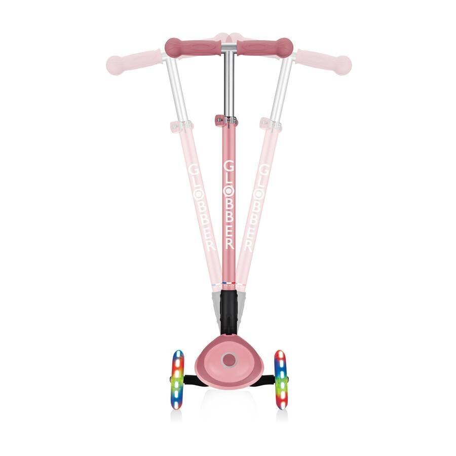 Skootteri Globber Primo Foldable Plus Lights / Pastelli Pink hinta ja tiedot | Potkulaudat | hobbyhall.fi