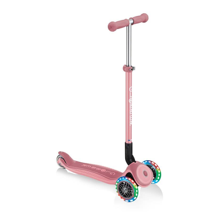 Skootteri Globber Primo Foldable Plus Lights / Pastelli Pink hinta ja tiedot | Potkulaudat | hobbyhall.fi