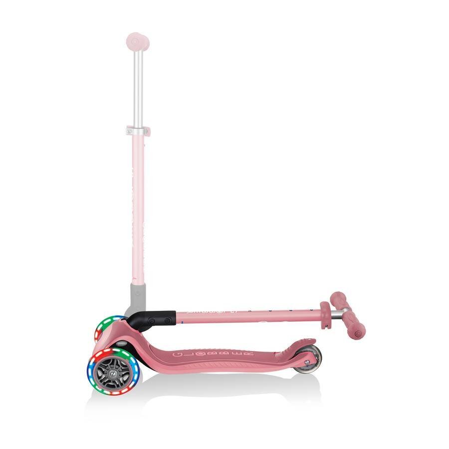 Skootteri Globber Primo Foldable Plus Lights / Pastelli Pink hinta ja tiedot | Potkulaudat | hobbyhall.fi