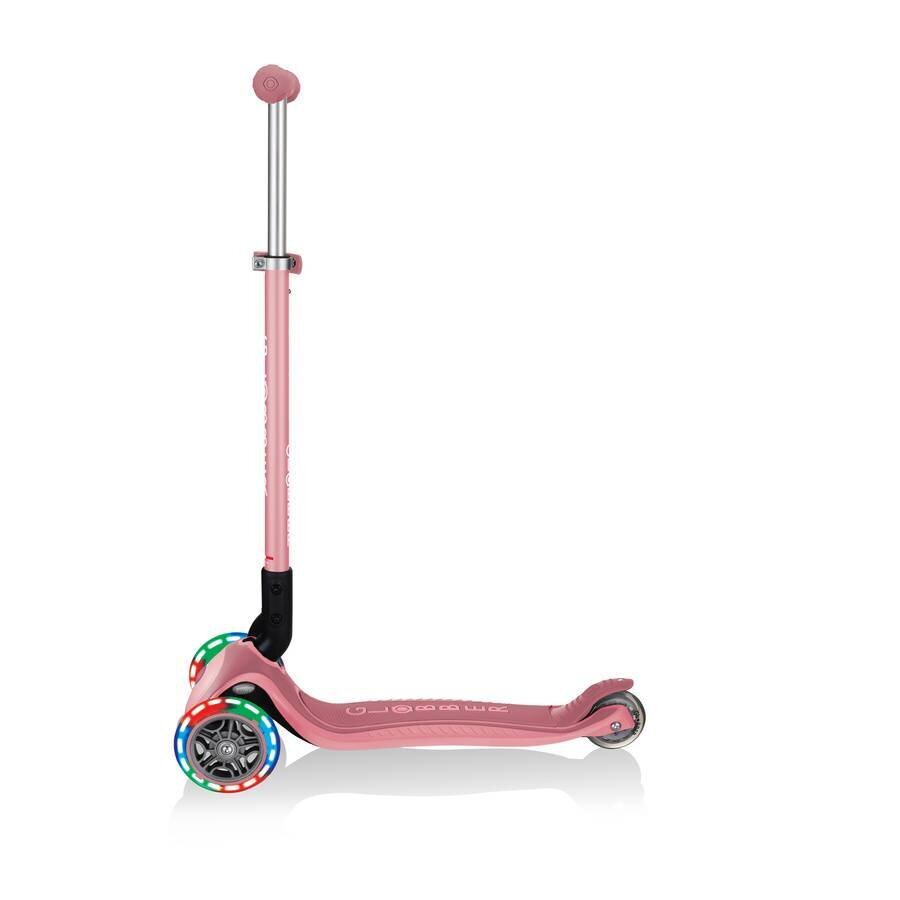 Skootteri Globber Primo Foldable Plus Lights / Pastelli Pink hinta ja tiedot | Potkulaudat | hobbyhall.fi