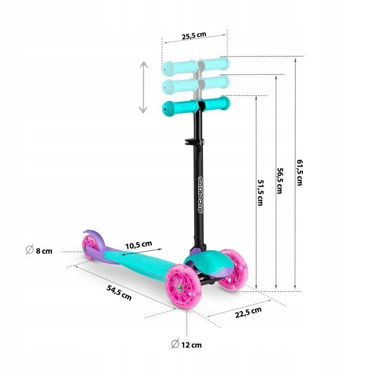 Kolmipyöräinen lasten skootteri RicoKids 765104 hinta ja tiedot | Potkulaudat | hobbyhall.fi