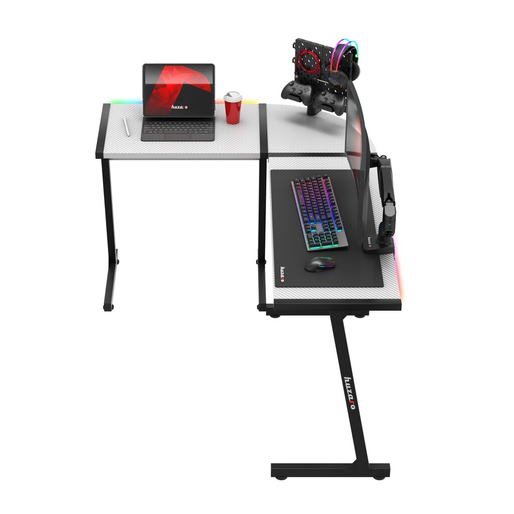 Desk Hero 6.0 RGB Valkoinen hinta ja tiedot | Tietokonepöydät ja työpöydät | hobbyhall.fi