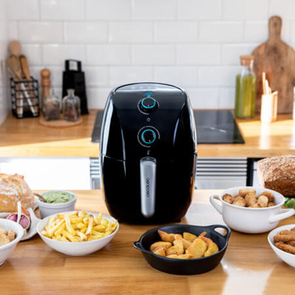 Fryer Cecotec Cecofry Compact Rapid Moon 1,5 L, musta hinta ja tiedot | Airfryerit ja friteerauskeittimet | hobbyhall.fi