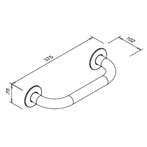 Vammaisten kaide 300 mm, valkoinen hinta ja tiedot | Kylpyhuoneen apuvälineet | hobbyhall.fi