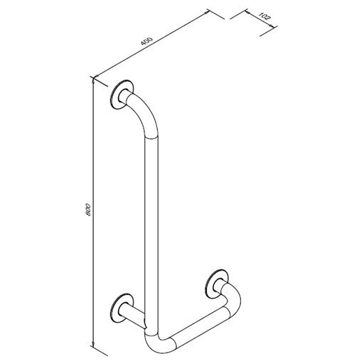 Kaareva tuki vammaisille (vas.) 800x400mm, valkoinen hinta ja tiedot | Kylpyhuoneen apuvälineet | hobbyhall.fi