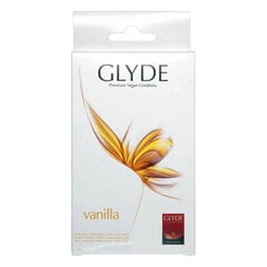 Kondomit Glyde Vanilla 18 cm (10 kpl) hinta ja tiedot | Suihkupäät ja tarvikkeet | hobbyhall.fi