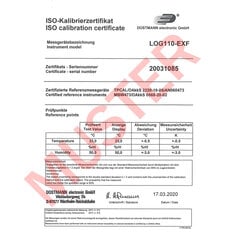 Lämpötila- ja kosteustietojen kirjauslaite LOG110-EXF 31.1045 hinta ja tiedot | Sääasemat, lämpö- ja kosteusmittarit | hobbyhall.fi