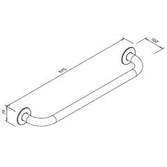 Suora kaide vammaisille 600 mm musta hinta ja tiedot | Kylpyhuoneen apuvälineet | hobbyhall.fi