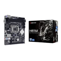 Biostar H61MHV3, Micro ATX, LGA1155, DDR3 hinta ja tiedot | Emolevyt | hobbyhall.fi