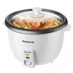 Taurus RICE CHEF riisinkeitin 1,8 L 700 W Harmaa, Valkoinen hinta ja tiedot | Höyry- ja monitoimikattilat | hobbyhall.fi