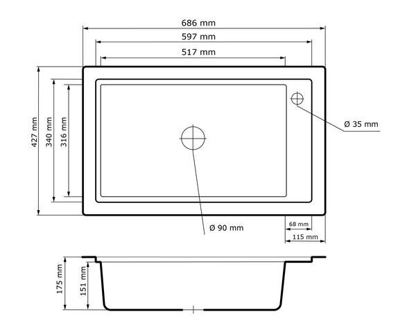 Tiskiallas Granitan, musta hinta ja tiedot | Keittiöaltaat | hobbyhall.fi