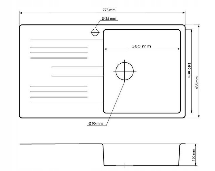 Graniitti pesuallas keittiön hanan sifonin vedeneristys hinta ja tiedot | Keittiöaltaat | hobbyhall.fi