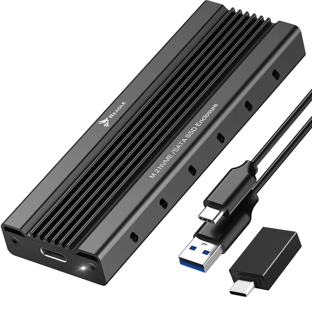 Reagle SSD-kotelo NVME PCIe SATA M.2 USB 3.1 GEN2 hinta ja tiedot | Kovalevyt | hobbyhall.fi