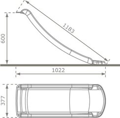 Vihreä liukumäki 4IQ, 118 cm hinta ja tiedot | Liukumäet | hobbyhall.fi