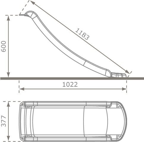 Punainen liukumäki 4IQ, 118 cm hinta ja tiedot | Liukumäet | hobbyhall.fi